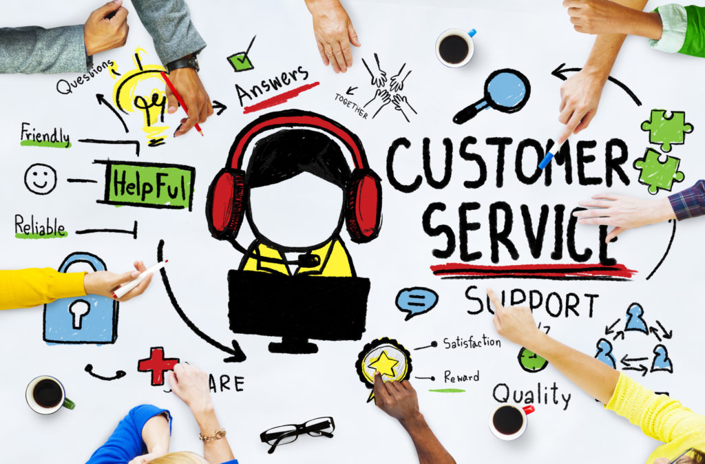 Customer Service Support Assistance Service Help Guide Concept - build trust and credibility