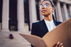 Lawyer Holding a Folder