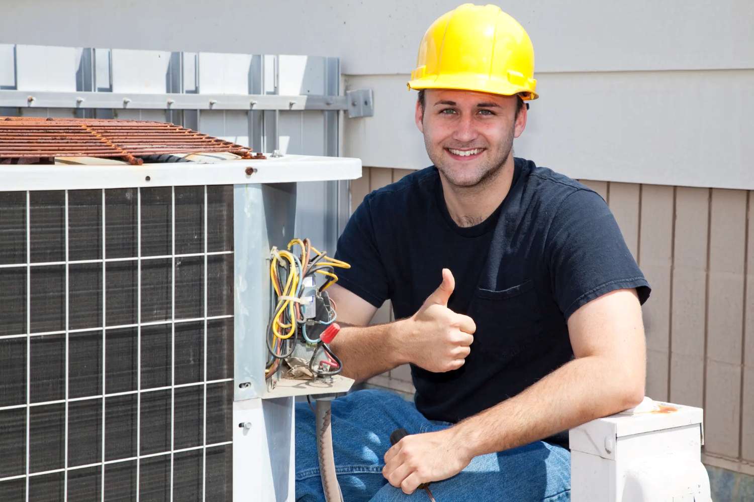 Trade Worker With a Thumbs Up